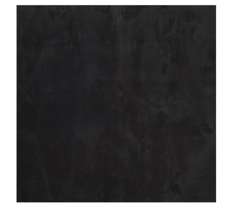 Tapis Huarte À Poils Courts Doux Et Lavable Noir 240x240 Cm