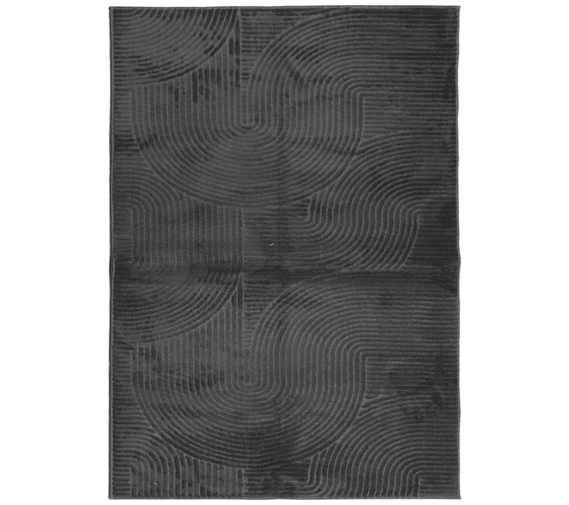 Tapis Iza Poils Courts Style Scandinave Anthracite 200x280 Cm