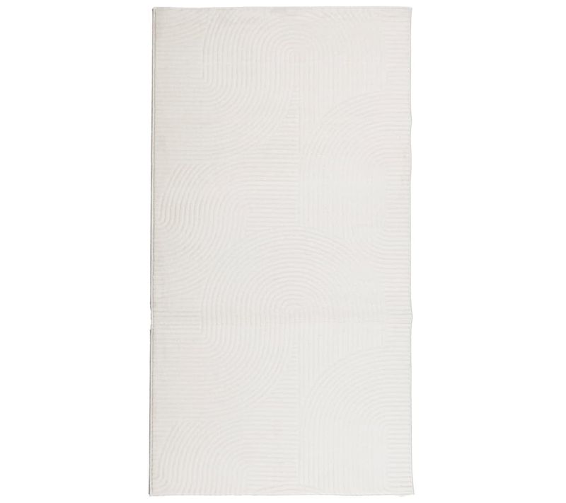 Tapis Iza Poils Courts Style Scandinave Crème 80x150 Cm