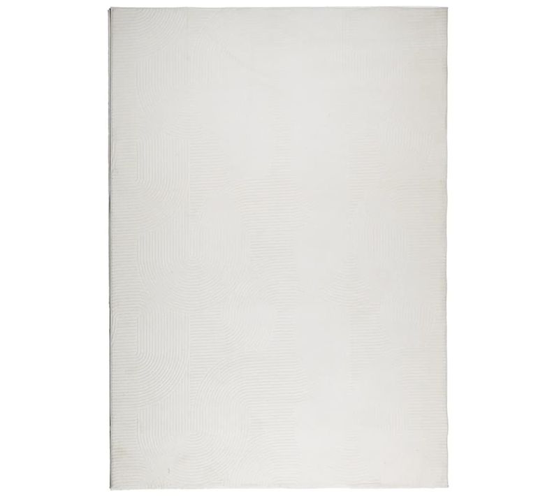 Tapis Iza Poils Courts Style Scandinave Crème 140x200 Cm
