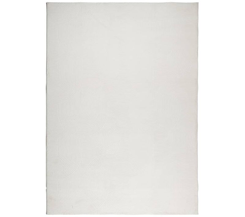 Tapis Iza Poils Courts Style Scandinave Crème 240x340 Cm
