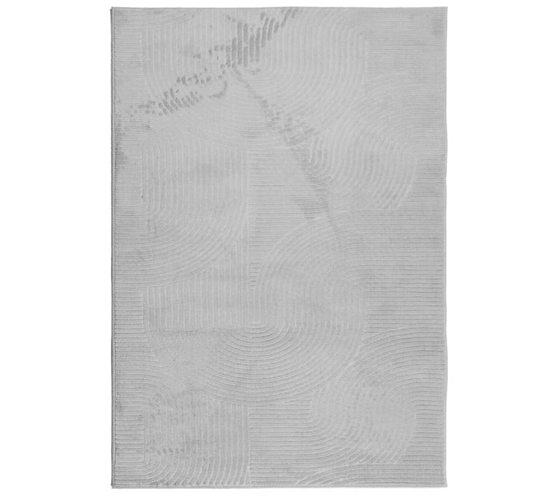Tapis Iza Poils Courts Style Scandinave Gris 120x170 Cm