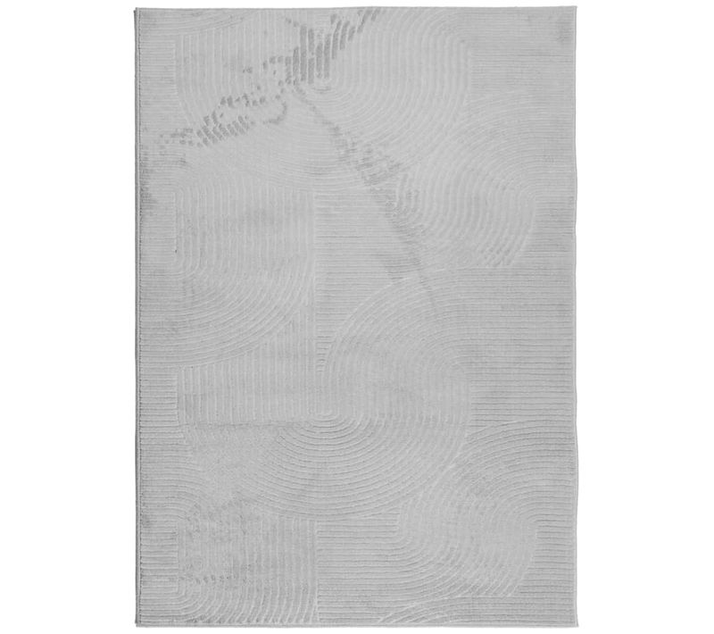 Tapis Iza Poils Courts Style Scandinave Gris 240x340 Cm