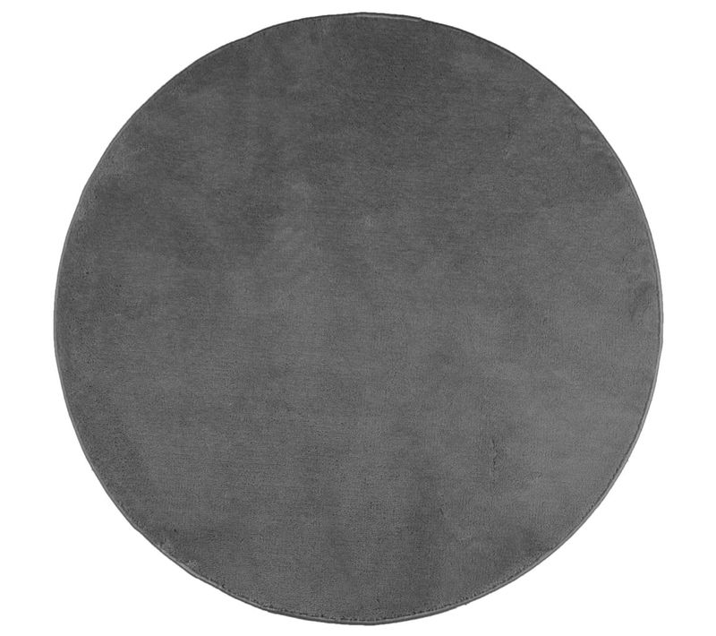 Tapis Oviedo À Poils Courts Anthracite D. 200 Cm