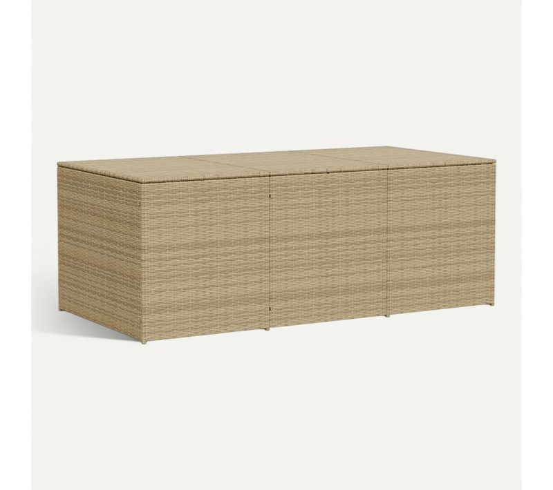 Coffre De Jardin Mélange Beige 984l Résine Tressée