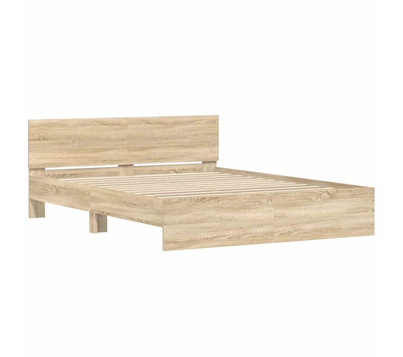 Cadre De Lit Sans Matelas Chêne Sonoma 140x190 Cm