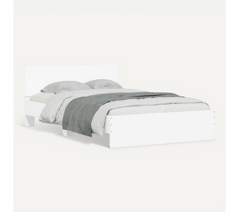Cadre De Lit Sans Matelas Blanc 120x190 Cm