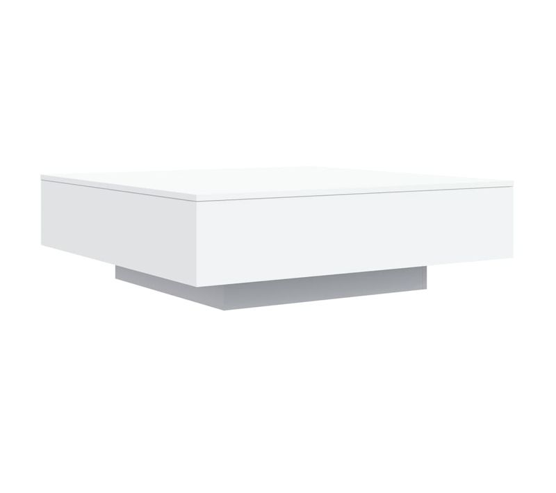 Table Basse Avec Lumières LED Blanc 100x100x31 Cm