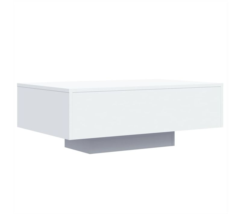 Table Basse Avec Lumières LED Blanc 85x55x31 Cm