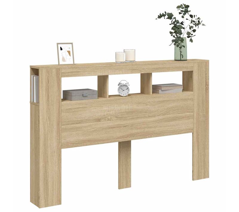 Tête De Lit LED Sonoma Chêne 160x18,5x103,5 Cm Bois Contreplaqué