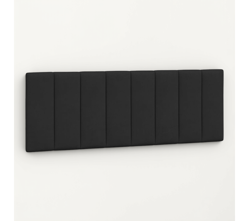 Coussin De Tête De Lit Hanko Noir 140 Cm Velours