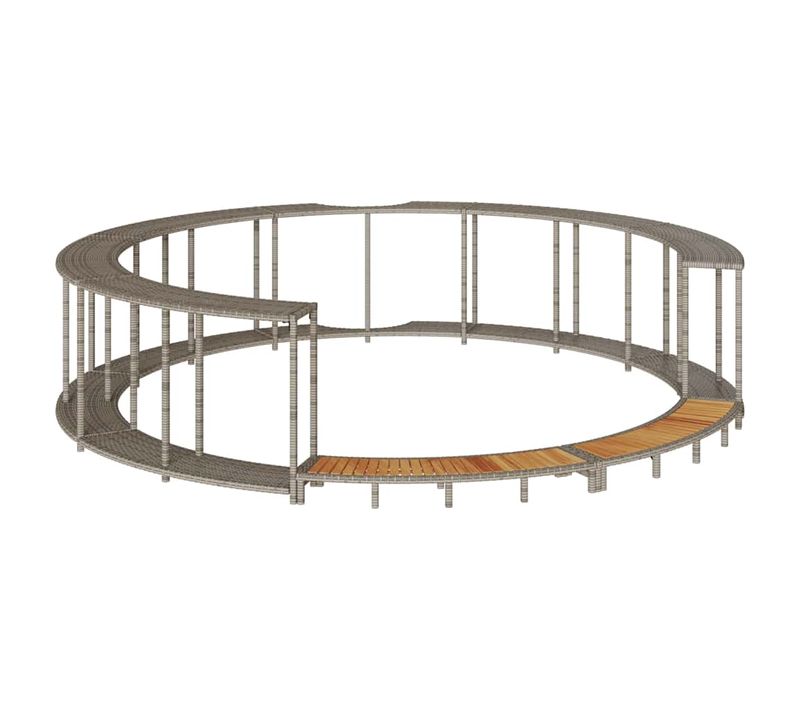 Contour Spa Rangement Et Marche Gris Résine Tressée