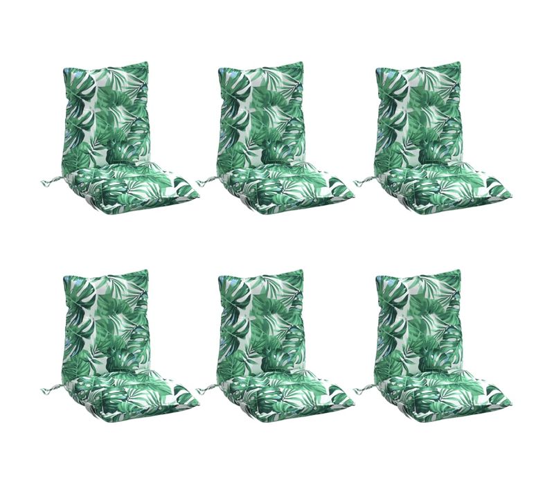 Coussins De Chaise à Dossier Bas Lot De 6 Modèle De Feuille