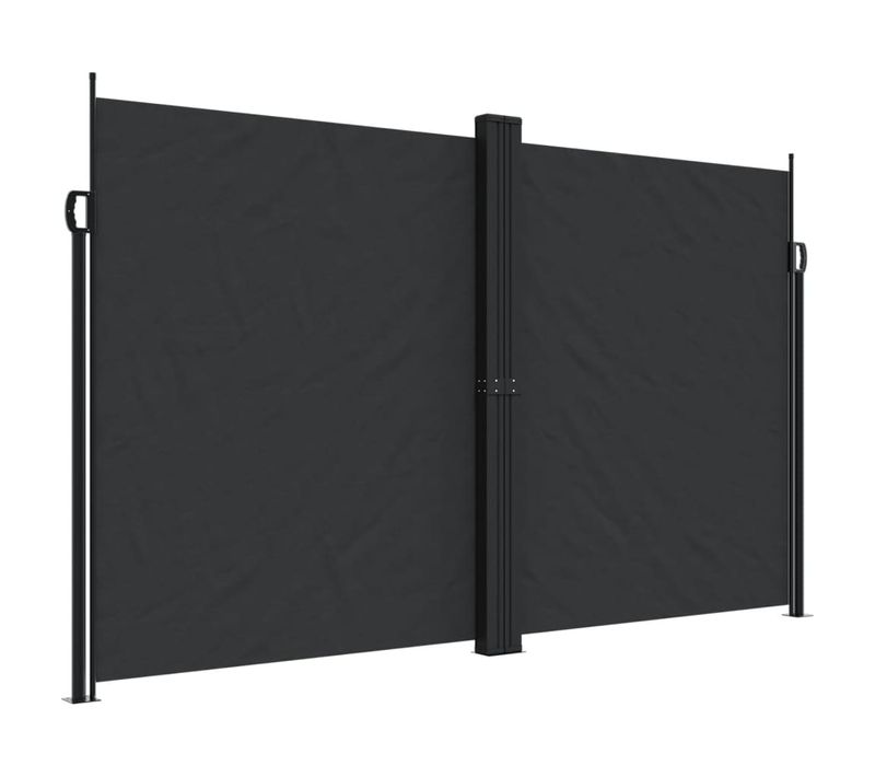 Auvent Latéral Rétractable Noir 200x1000 Cm