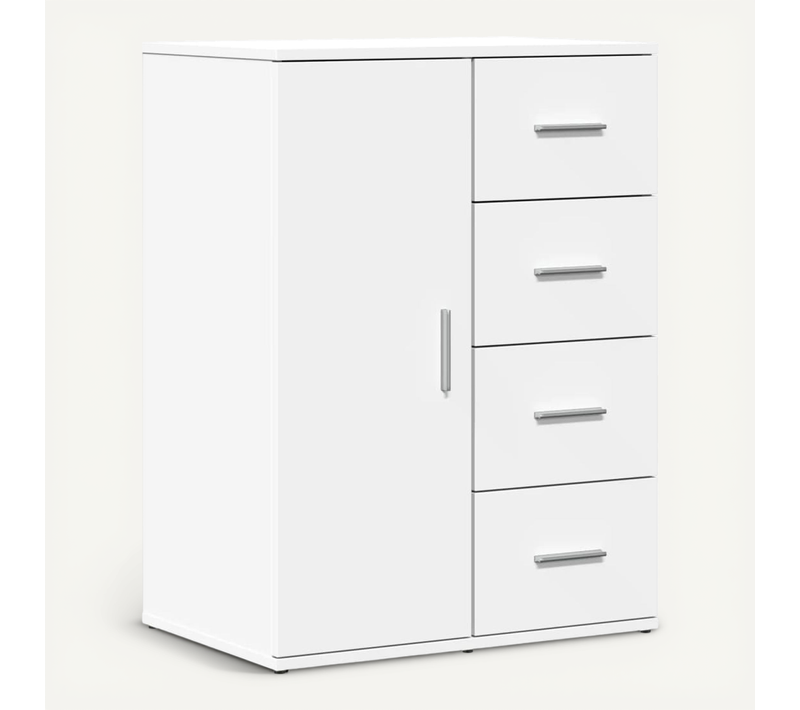Buffet Blanc 59x39x80 Cm Bois Contreplaqué