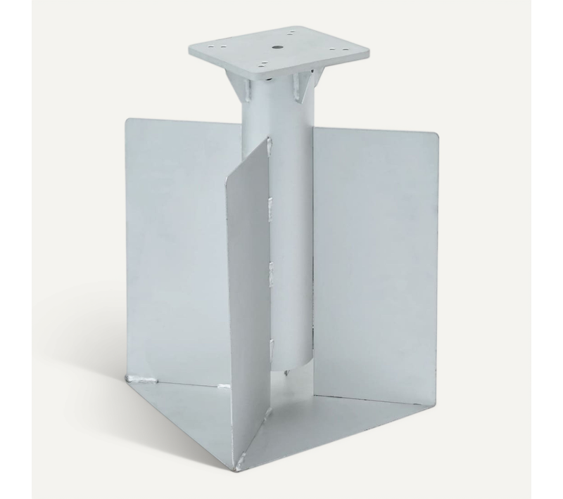 Base De Parasol Enterré Argenté 27,5x27,5x45 Cm Acier