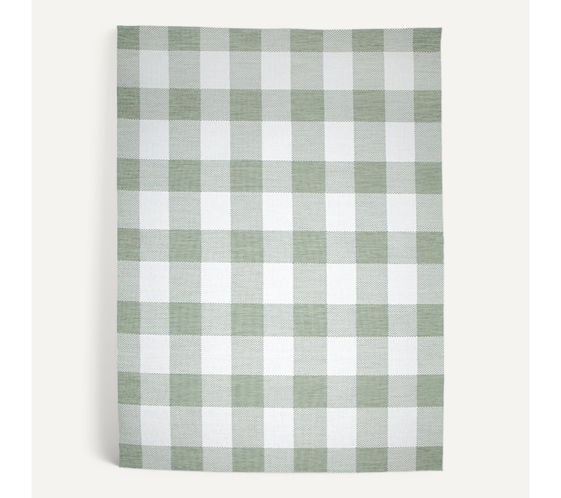Tapis D'intérieur Et D'extérieur - Ranch Checkerboard Vert - Rectangle - 120x170 Cm