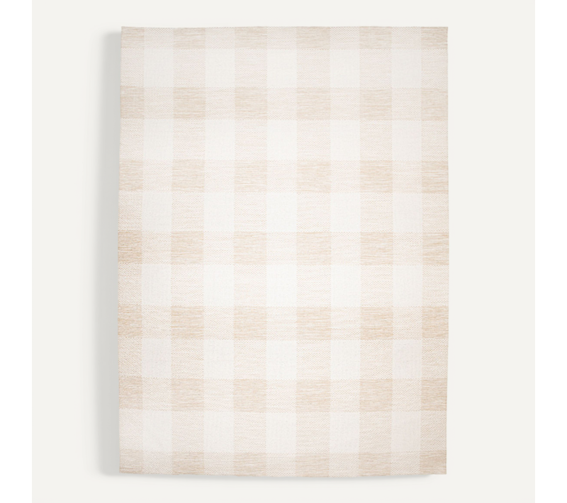 Tapis D'intérieur Et D'extérieur - Ranch Checkerboard Beige - Rectangle - 200x290 Cm