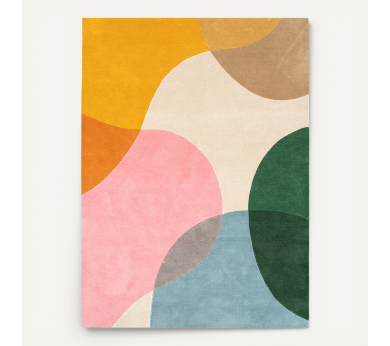 Tapis En Laine Abstrait - Clarice Multicolore - Rectangle - 160x230 Cm