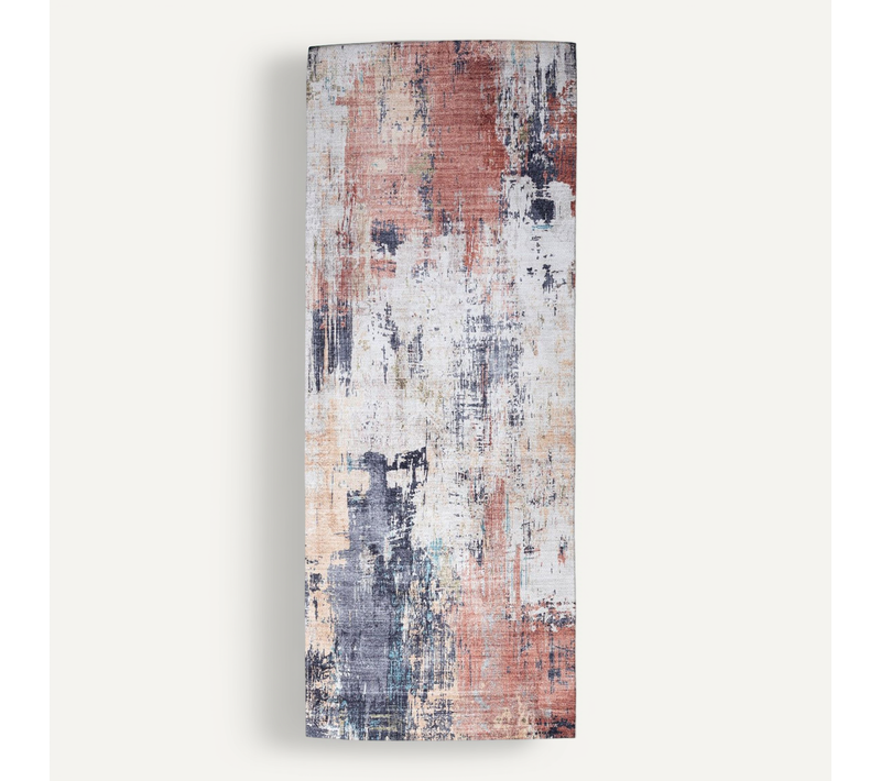Tapis De Couloir Lavable - Domingo Grunge Terra/crème - Rectangle - 80x180 Cm