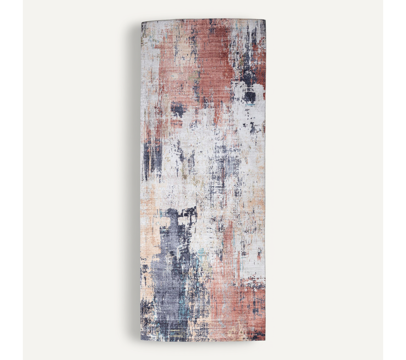Tapis De Couloir Lavable - Domingo Grunge Terra/crème - Rectangle - 80x200 Cm