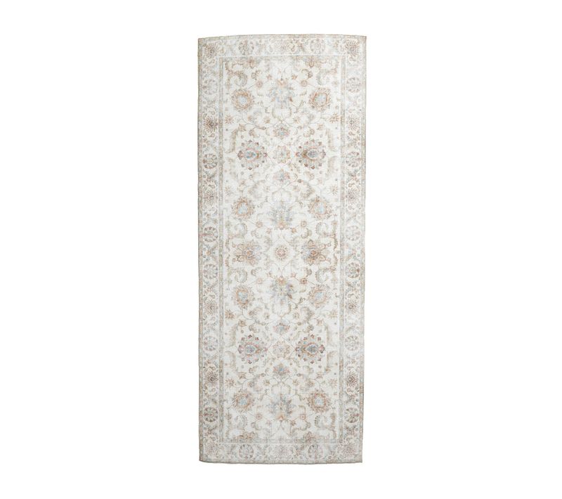 Tapis De Couloir Lavable - Domingo Oriental Blanc - Rectangle - 80x180 Cm