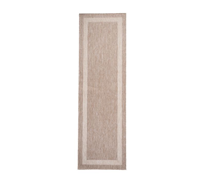 Tapis De Balcon - Sierra Border Beige/crème - Rectangle - 80x180 Cm