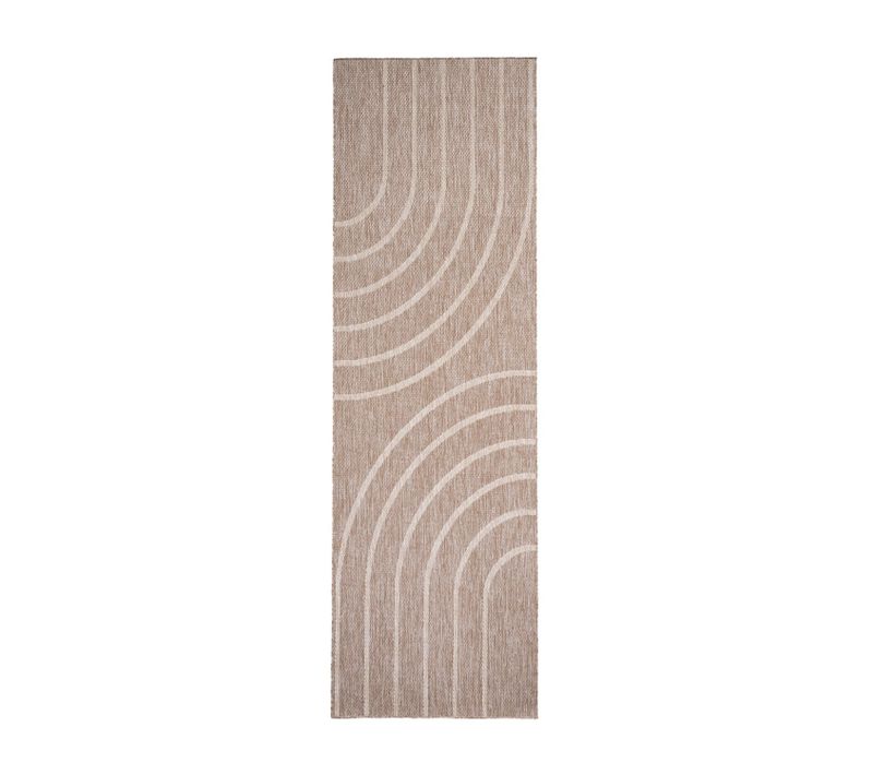 Tapis De Balcon - Sierra Curves Beige/crème - Rectangle - 80x180 Cm