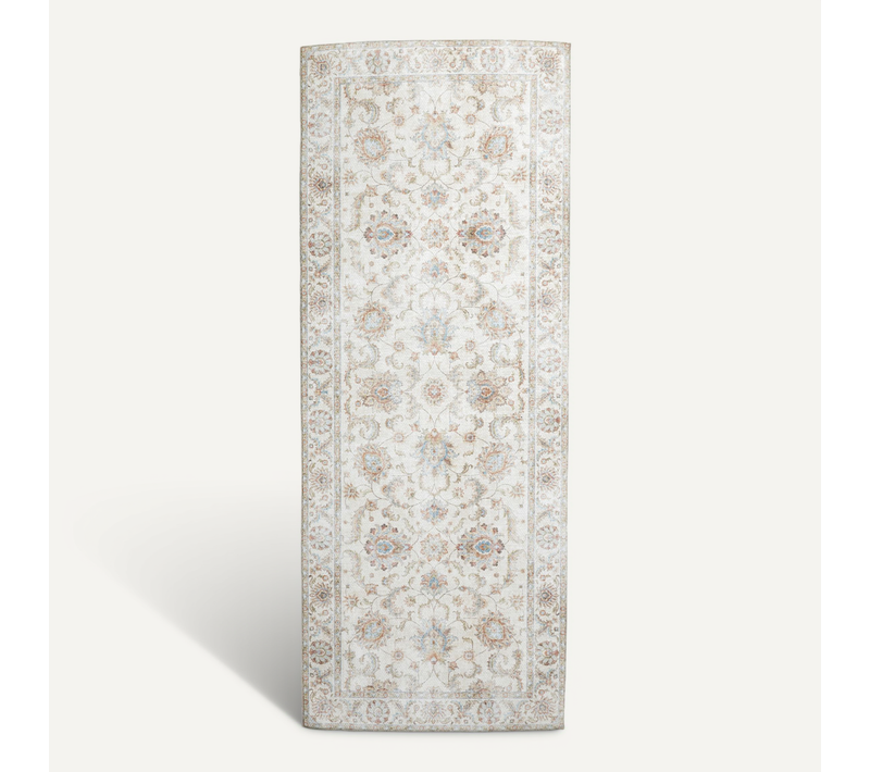 Tapis De Couloir Lavable - Domingo Oriental Blanc - Rectangle - 80x350 Cm