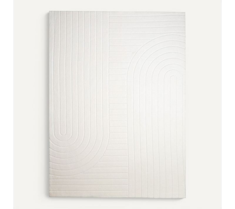 Tapis Scandinave - Charm Arches Blanc - Rectangle - 80x150 Cm