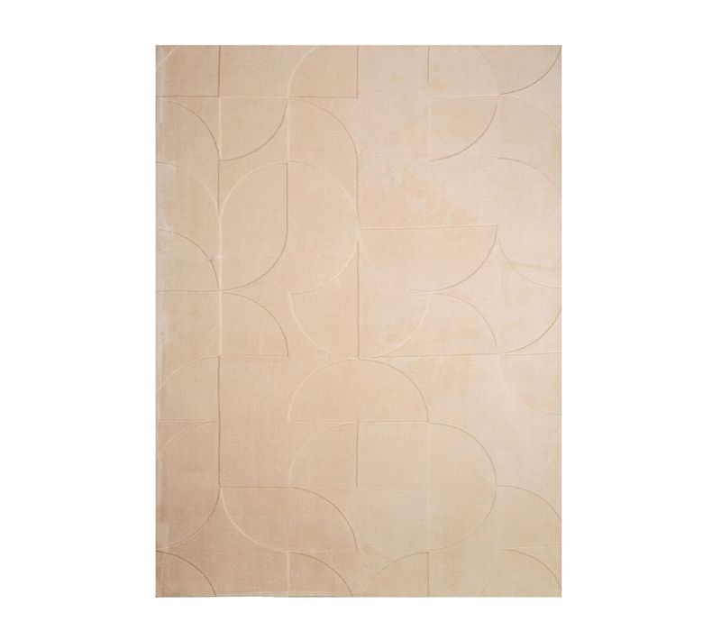 Tapis Scandinave - Charm Circles Beige - Rectangle - 200x290 Cm