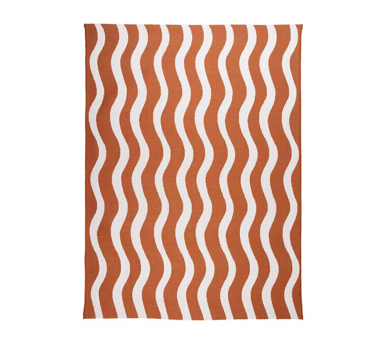 Tapis D'extérieur - Summer Waves Terracotta - Rectangle - 80x150 Cm