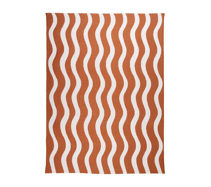Tapis D'extérieur - Summer Waves Terracotta - Rectangle - 160x230 Cm