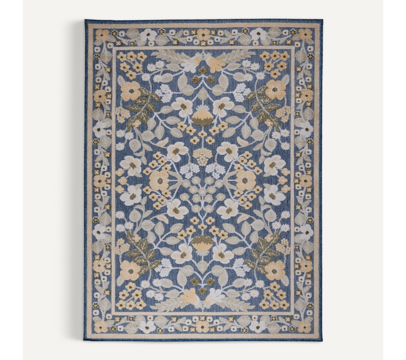 Tapis D'intérieur Et D'extérieur - Bloom Oriental Bleu - Rectangle - 120x170 Cm