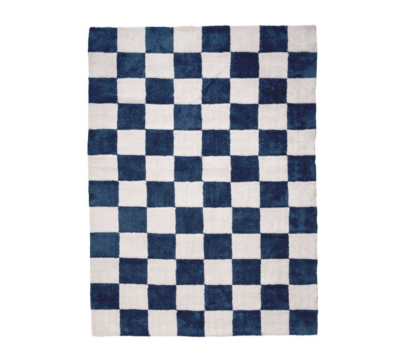 Tapis à Damier - Blox Bleu - Rectangle - 140x200 Cm