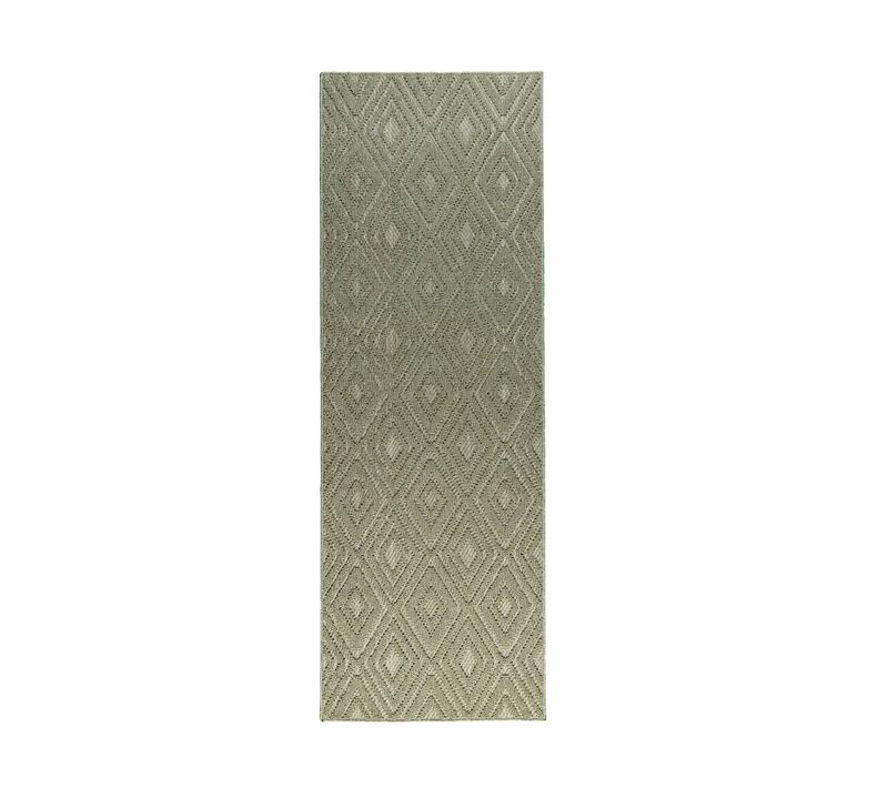 Tapis De Couloir – Hidde 3d Diamond Vert - Rectangle - 80x180cm