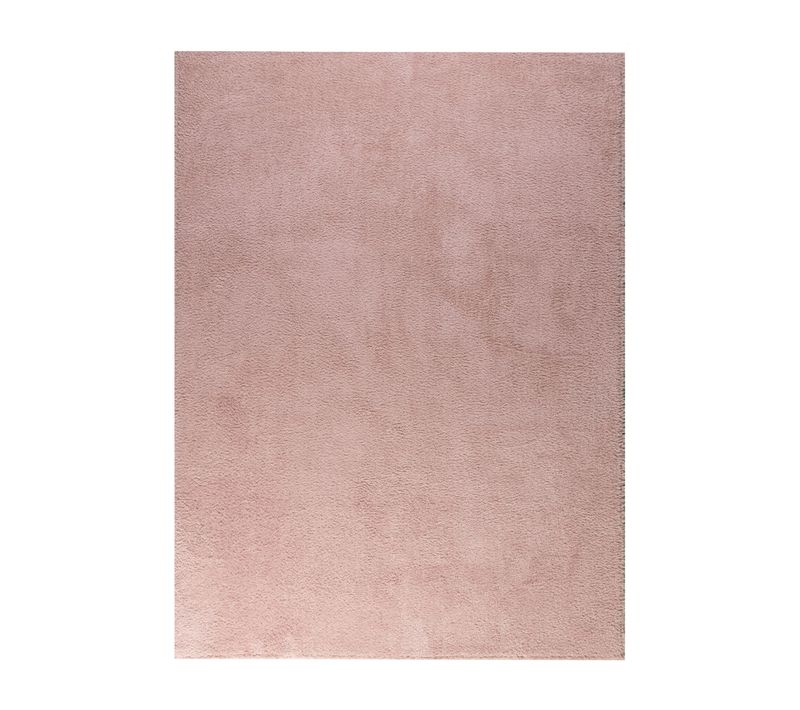 Tapis Doux à Forme Organique – Teddy Rose - Asymétrique - 160x230 Cm