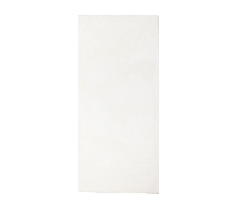 Tapis De Couloir Doux à Poils Courts - Cozy Blanc - Rectangle - 80x180cm