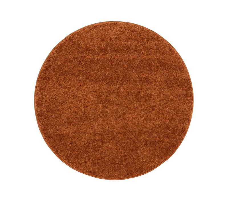 Tapis Rond à Poils Longs – Wish Terracotta - Rond - D. 160 Cm