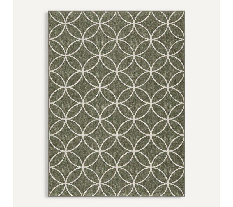 Tapis D’extérieur Géométrique – Faro Ripple Vert/blanc - Rectangle - 80x150cm