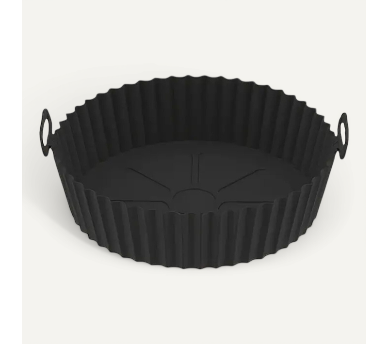 Moule Rond Pour Air Fryer En Silicone Alimentaire 20 Cm X 5 Cm Résistant Antiadhésif Et Réutilisable