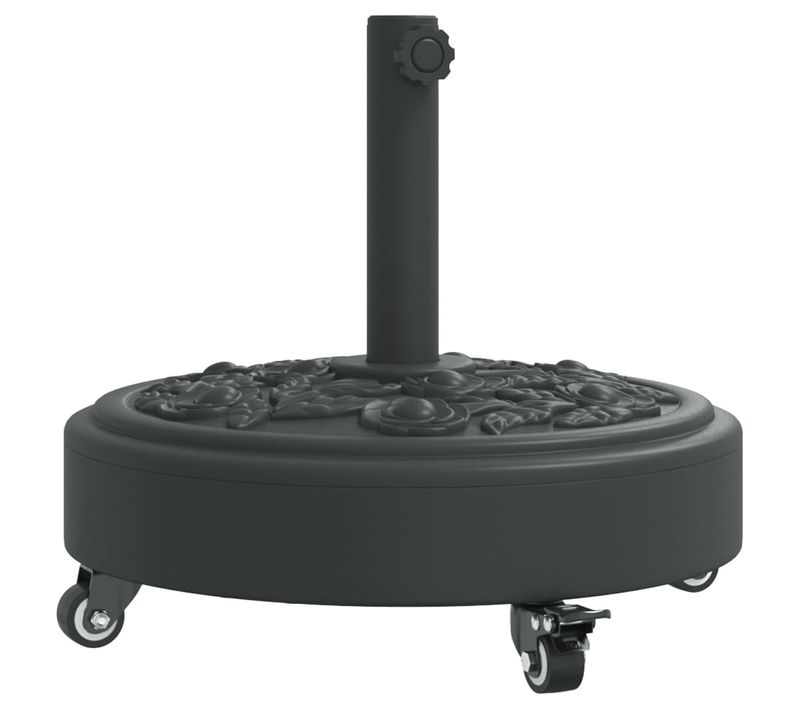 Base De Parasol Ronde 27 Kg Avec Roulettes Noir Pour Pieds Ø38/48 Mm