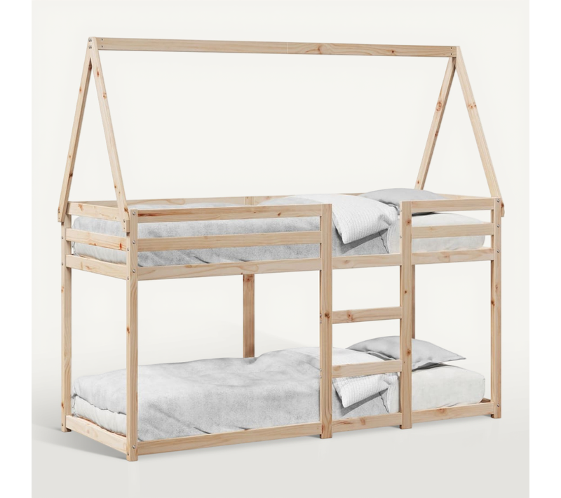 Lit Superposé Sans Matelas 80x200 Cm Bois De Pin Massif