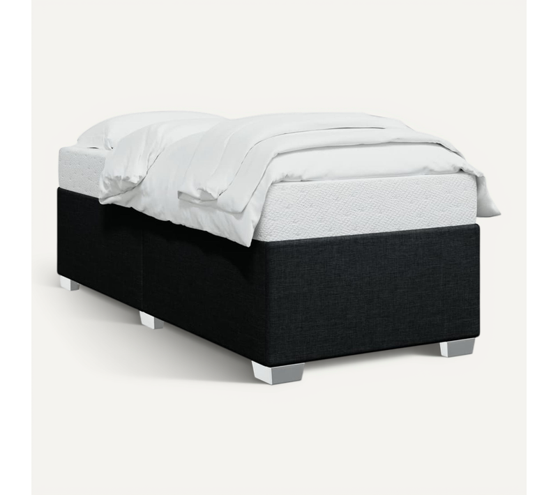 Cadre De Lit Noir 90x190 Cm Tissu