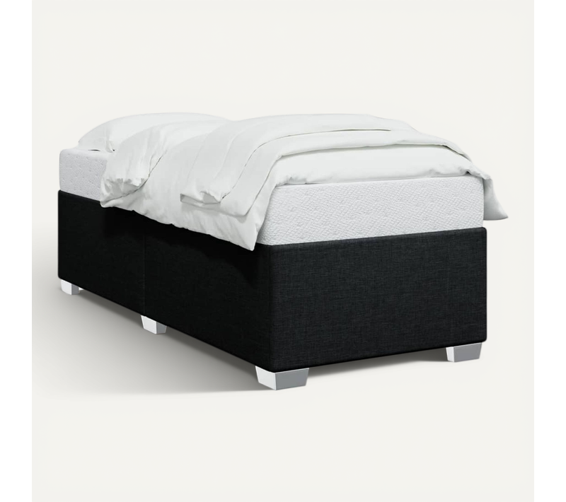 Cadre De Lit Noir 90x200 Cm Tissu