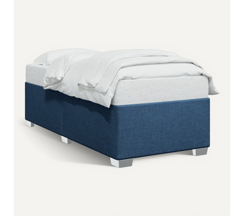 Cadre De Lit Bleu 90x200 Cm Tissu