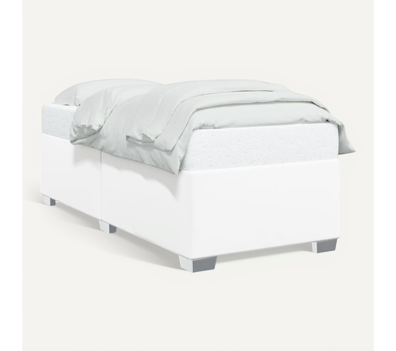 Cadre De Lit Blanc 90x190 Cm Similicuir