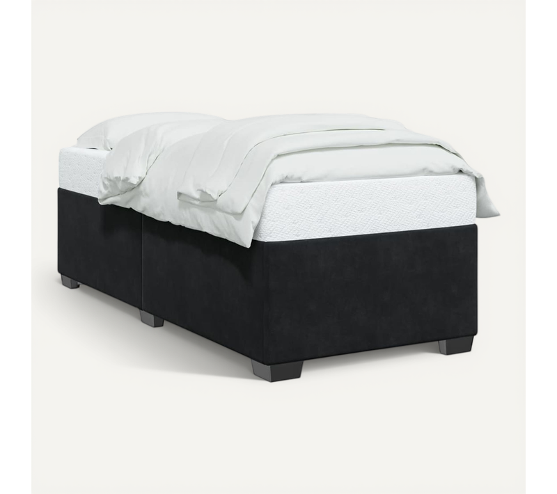 Cadre De Lit Noir 90x200 Cm Velours
