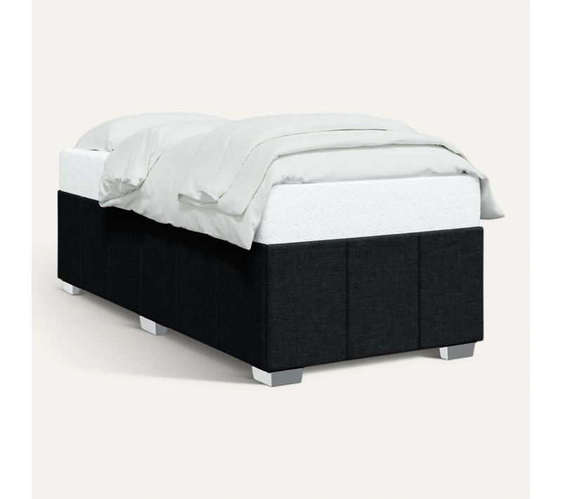 Cadre De Lit Sans Matelas Noir 90x200 Cm Tissu