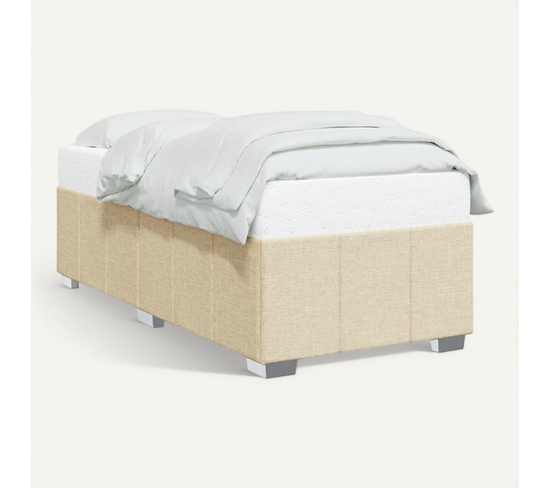 Cadre De Lit Crème 90x200 Cm Tissu